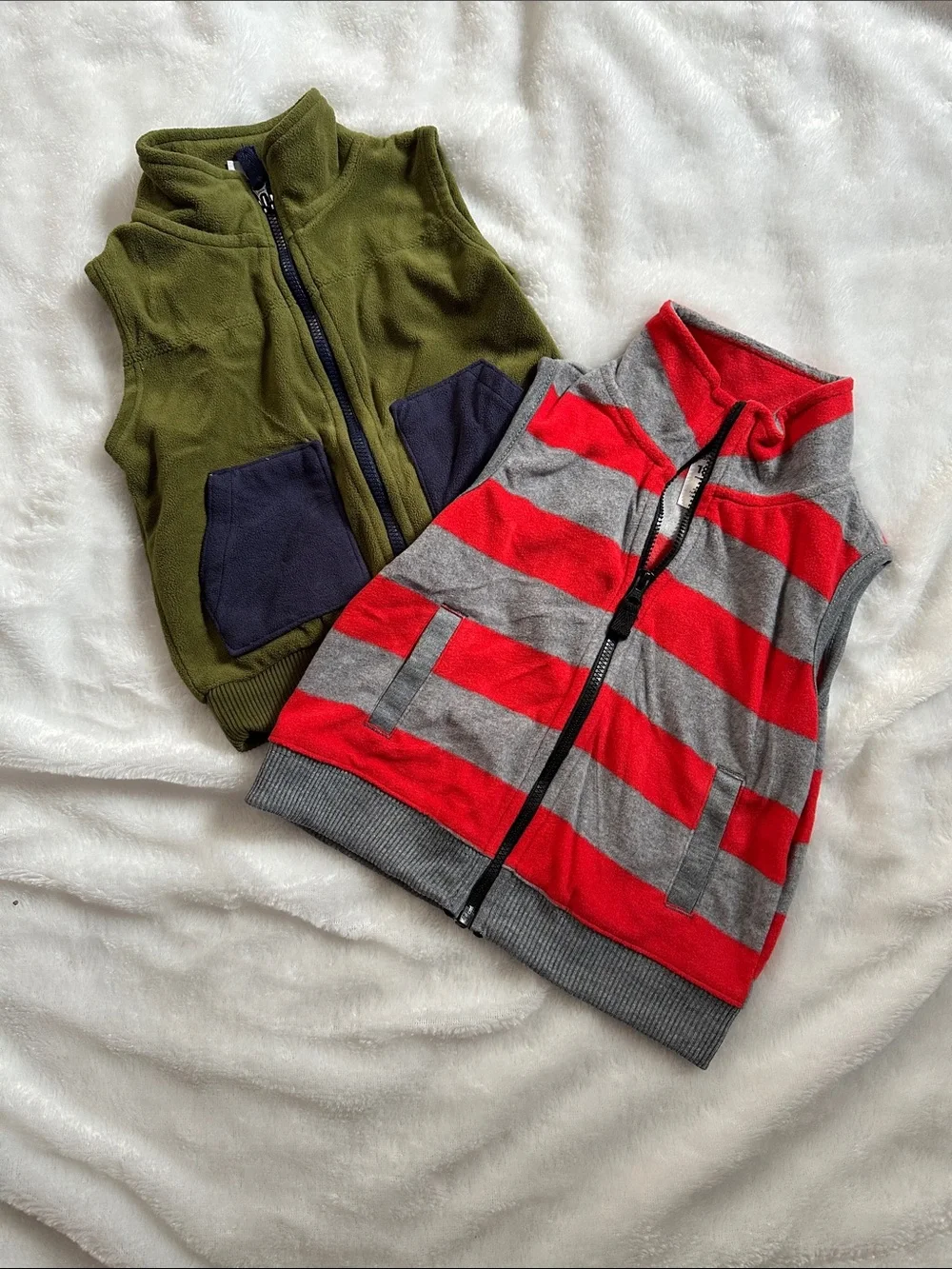 SET OF TWO Carters 18m baby fleece vests